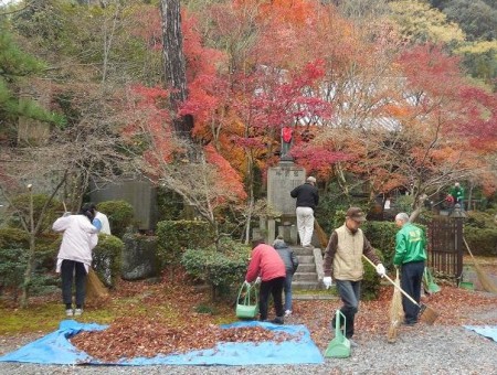 散り紅葉に挑む