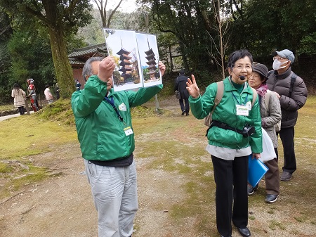 五重塔前にて大谷東部副部長