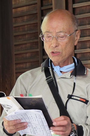 新玉津嶋神社にて木村会員