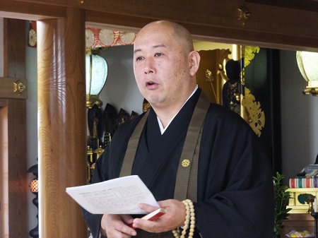 宝幢寺釋真盛住職よりご説明