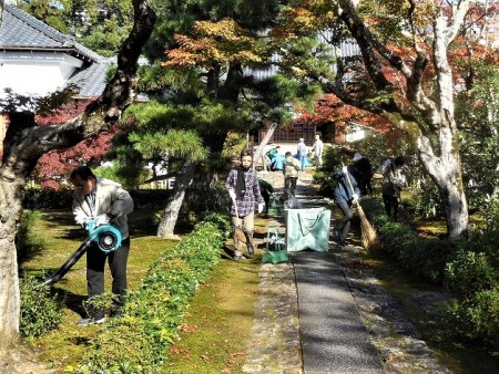 清掃風景④(法堂への参道)