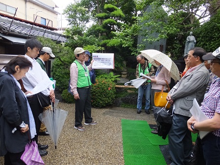 寺田屋について説明（森幸弘部長）