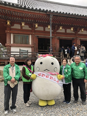 本日のスタッフ （左より森部長・田中会員・安田副部長・武富会員）