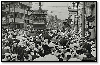 四条寺町の辻回し（昭和10年）