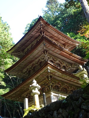 横蔵寺 三重塔は江戸時代初期に完成(和様、二重、檜皮葺)