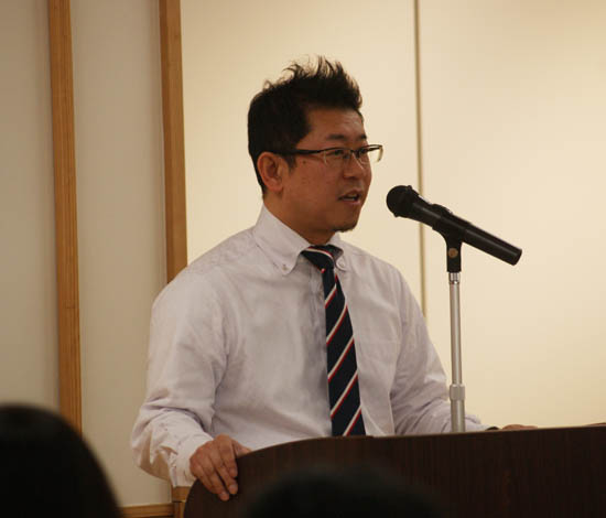 講演する木村武仁氏(1月16日 上京区役所)